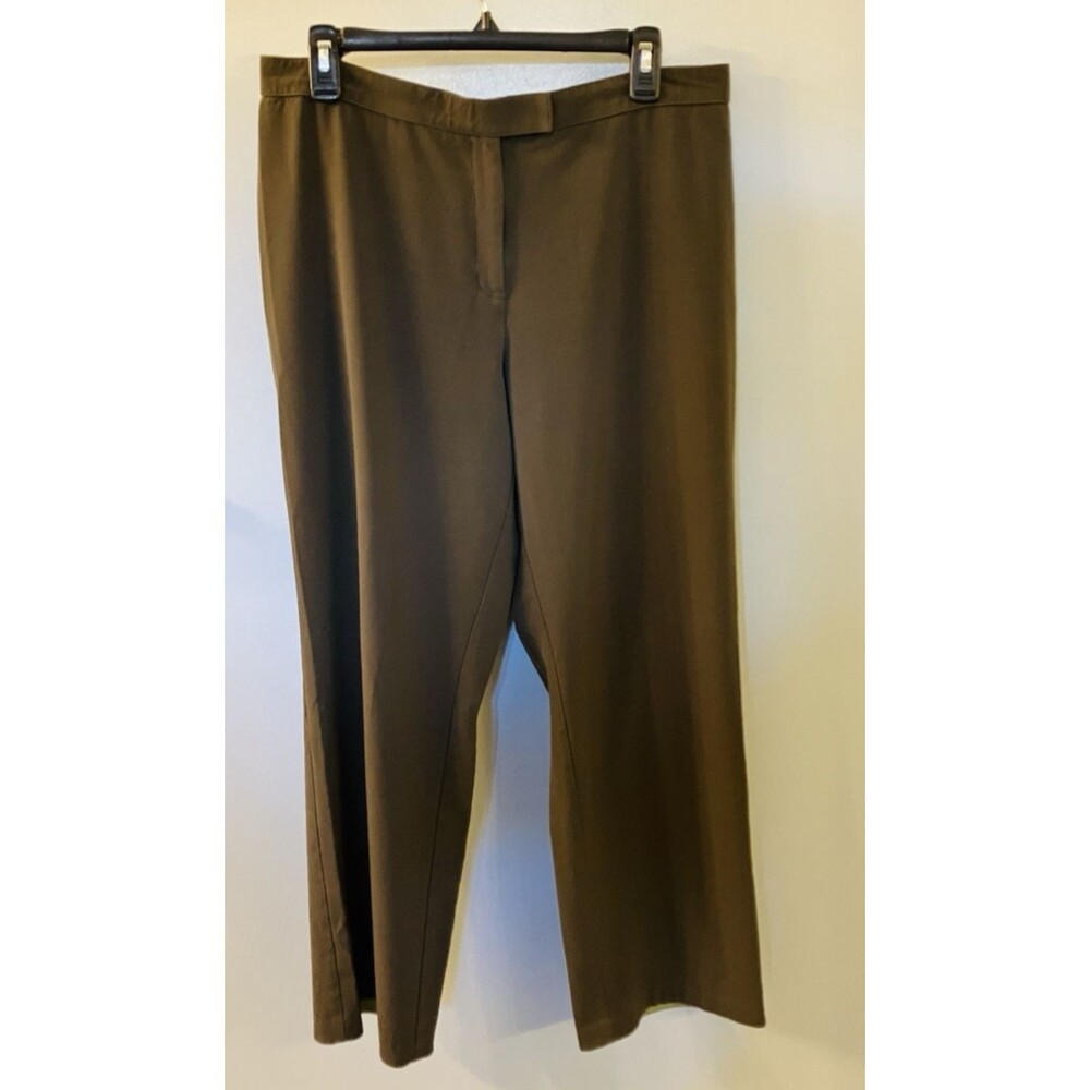 Sag Harbor Stretch Petite Womens Dark Green Dress Pants Size 14P